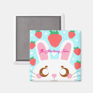 Strawberry Bunny Magnet