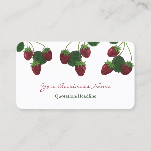 Strawberry  business card (Front)