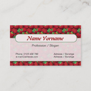 strawberry business card