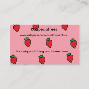 Strawberry business card