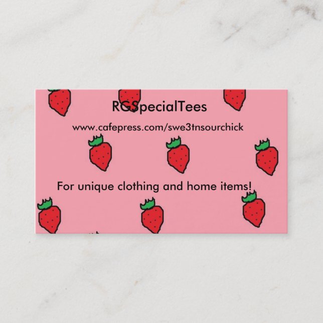 Strawberry business card (Front)