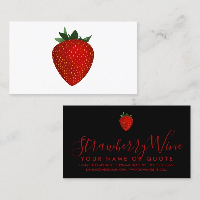 strawberry business card (Front/Back)