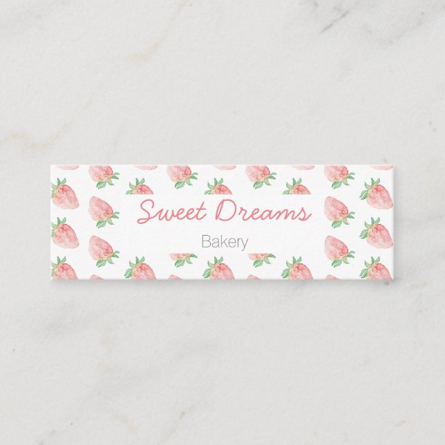 Strawberry business card mini (Front)