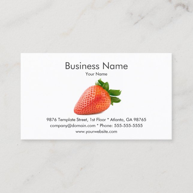 Strawberry Business Card Template (Front)