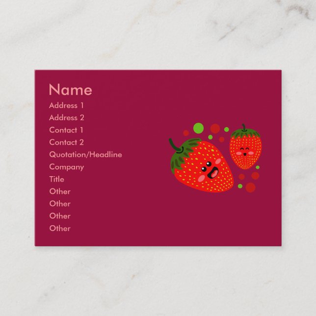 Strawberry Business Cards (Front)