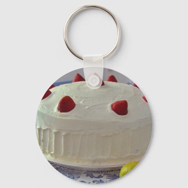 Strawberry Cake Key Ring (Front)