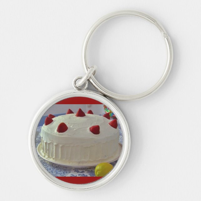 Strawberry Cake Key Ring (Front)