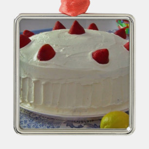 Strawberry Cake Metal Tree Decoration