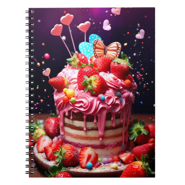 Strawberry Cake Notebook (Front)