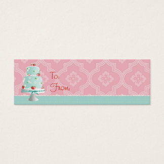 Strawberry Cake Skinny Gift Tag