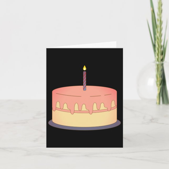 Strawberry Cake Sticker  Card (Front)