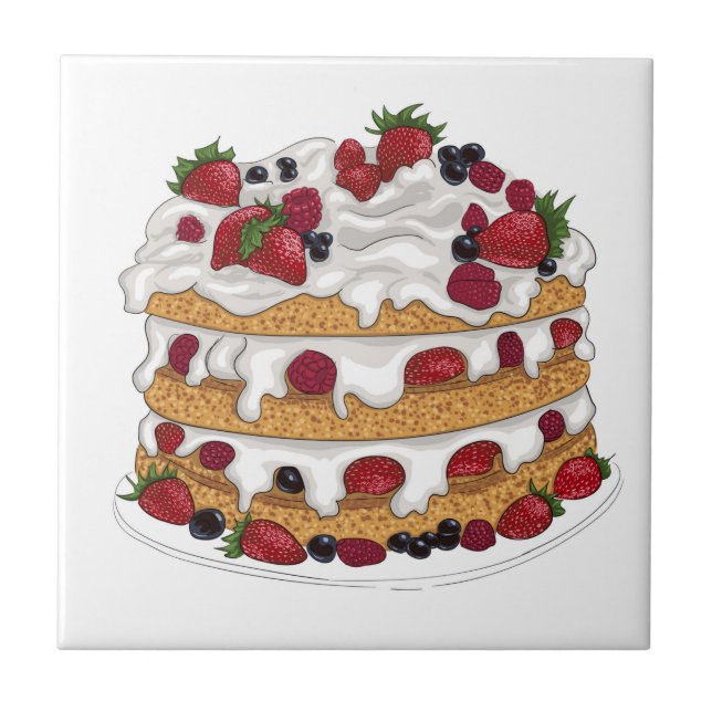 Strawberry Cake Tile (Front)