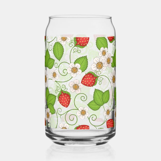 Strawberry Can Glass (Front)