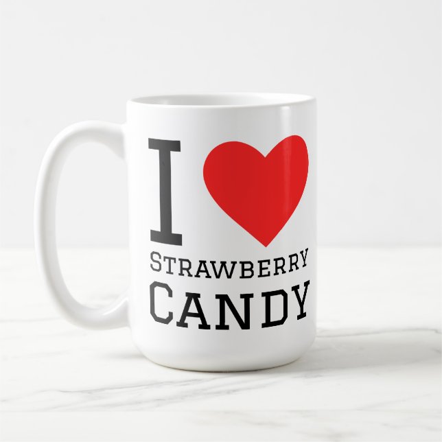 Strawberry Candy pattern Coffee Mug (Left)