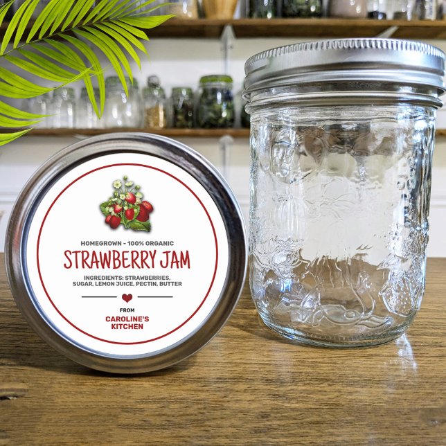 Strawberry Canning Jar Label (Creator Uploaded)