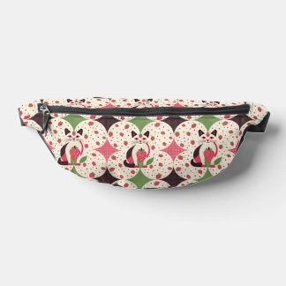 Strawberry Cat Pink and Green Bum Bags