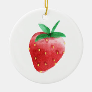 Strawberry  ceramic tree decoration