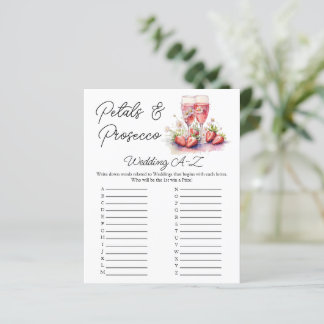 Strawberry Champagne Bridal Shower Wedding Game