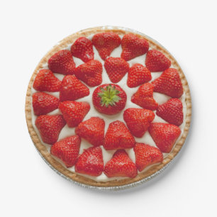 Strawberry Cheesecake Paper Plate