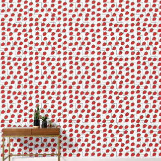 Strawberry Chevron Stripes Wallpaper