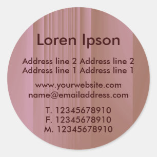 Strawberry Chocolate Business / Profile Classic Round Sticker