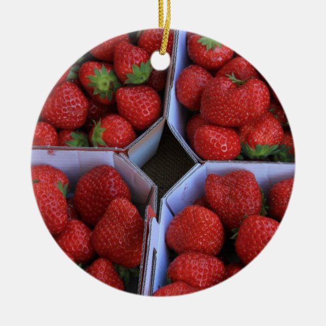 Strawberry Christmas Ornament (Front)