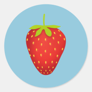 Strawberry Classic Round Sticker