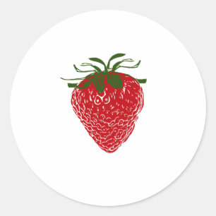 Strawberry: Classic Round Sticker