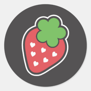 Strawberry Classic Round Sticker