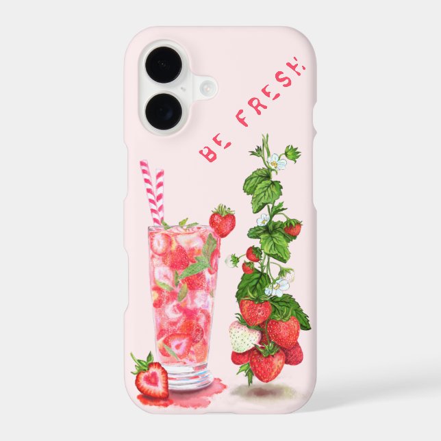 Strawberry Cocktail iPhone Case (Back)