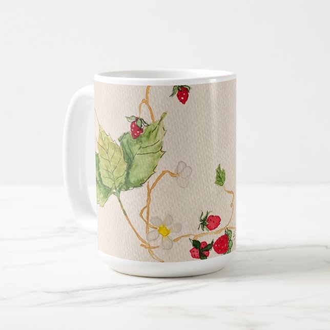 strawberry coffee mug (Front Left)