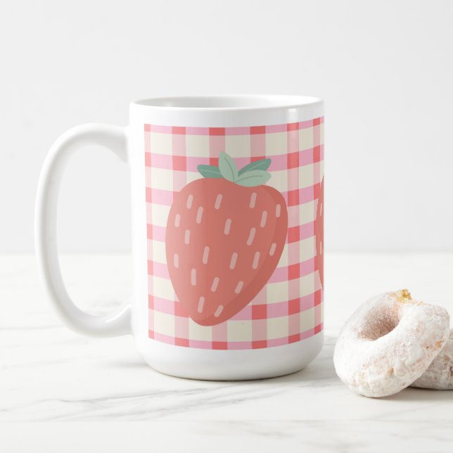 Strawberry 🌸 coffee mug 15oz (With Donut)