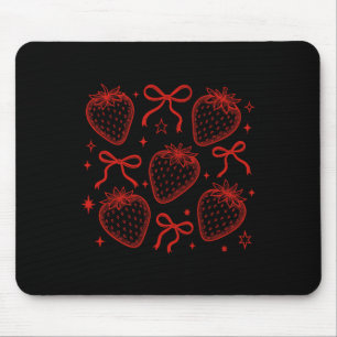 Strawberry Coquette Bow Cruise Summer Vacation Haw Mouse Pad