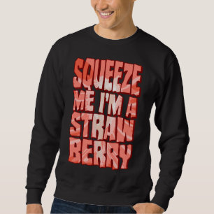 Strawberry Costume Funny Halloween Fruit Slice Squ Sweatshirt