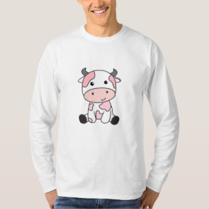 Strawberry Cow Cute Pink Strawberry Cow Kawaii T-Shirt