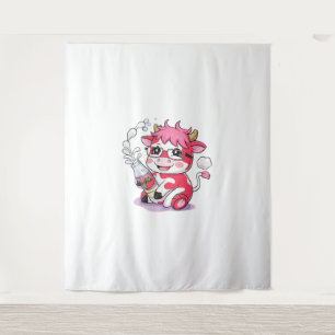 Strawberry Cow Kawaii Anime Strawberry Milk _5 Tapestry