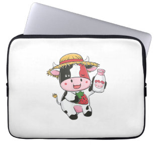 Strawberry Cow Kawaii Anime Strawberry Milk _7 Laptop Sleeve
