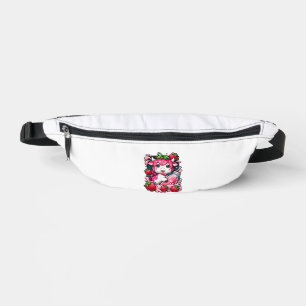 Strawberry Cow Kawaii Anime Strawberry Milk  Bum Bags