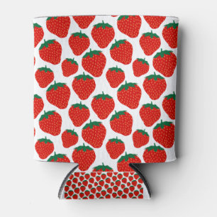 strawberry crazy pattern can cooler