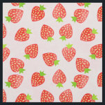 Strawberry Cream Fruit Pattern Pretty Fabric<br><div class="desc">This pretty, girly strawberry fruit pattern fabric design for foodies or lovers of fruit has strawberries done with a slight gradient / watercolor effect. The strawberries rest on a light pink, lightly mottled background. If you love strawberries, this is the beautiful patterned fabric for you. This is part of a...</div>