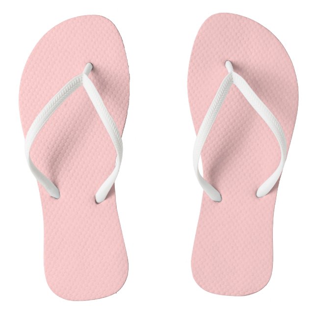 Strawberry Cream Solid Colour Print, Pastel Pink Jandals (Footbed)