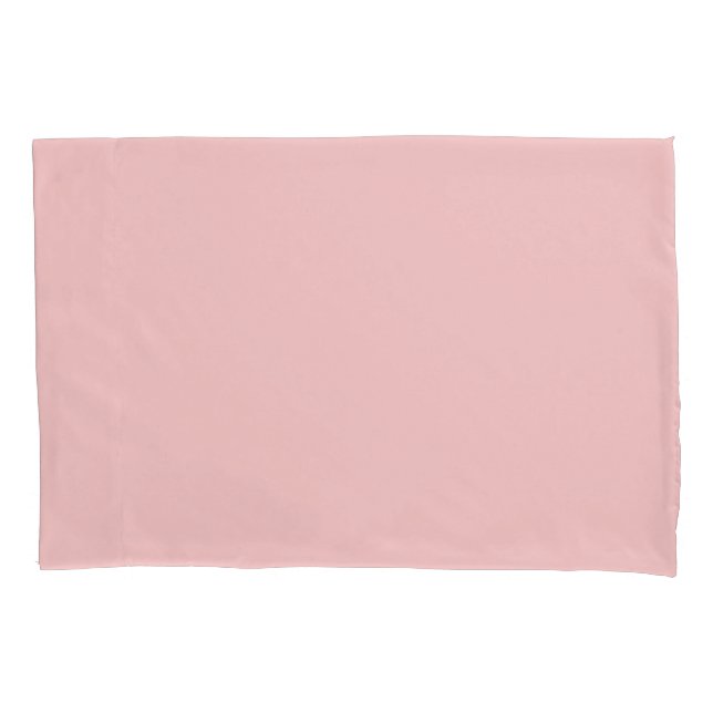 Strawberry Cream Solid Colour Print, Pastel Pink Pillowcase (Front)