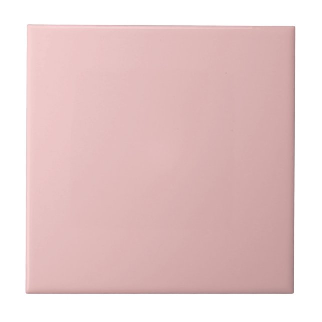 Strawberry Cream Solid Colour Print, Pastel Pink Tile (Front)