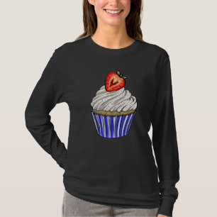 Strawberry Cup Cakes Plain  Women Baking Muffins L T-Shirt