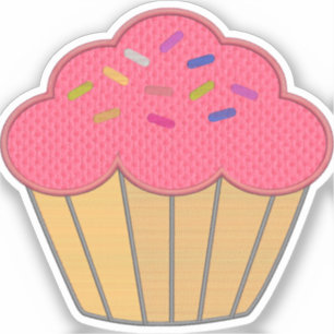 Strawberry Cupcake Embroidery Print