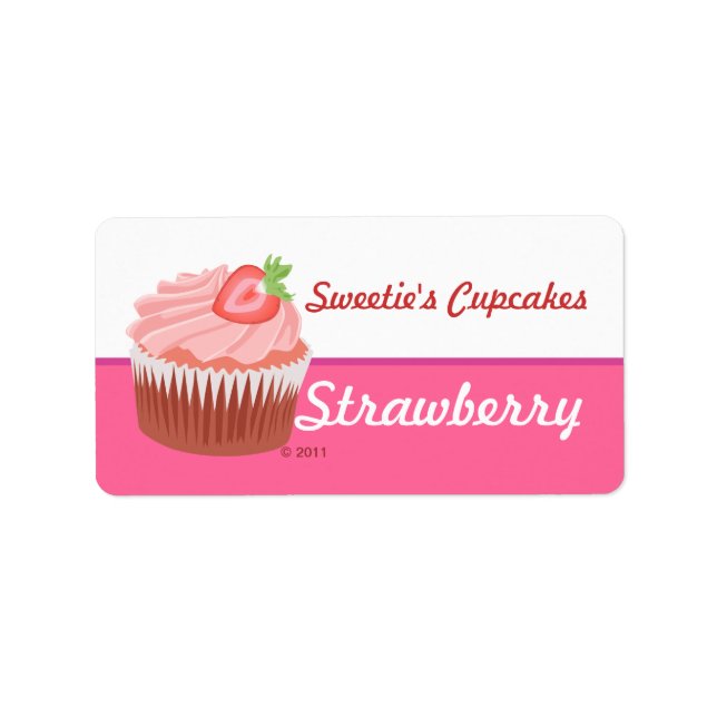 Strawberry Cupcake Labels (Front)