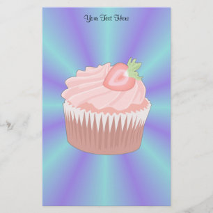 Strawberry Cupcake Stationery
