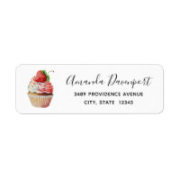 Strawberry Cupcake Sweet Dessert Address