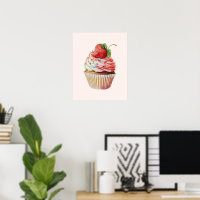 Strawberry Cupcake Sweet Dessert