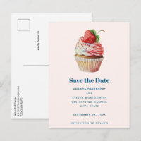 Strawberry Cupcake Sweet Dessert Wedding
